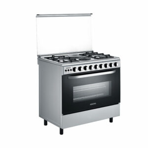 Bruhm Gas Cooker BGC-9642IS – 4 Gas, 2 Hotplate – Silver