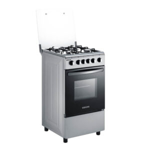 Bruhm Gas Cooker - 4 Burner, Double Oven Grill- Silver BGC-5540IS