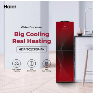 HAIER WATER DISPENSER-HDR-TC2C1GR-PK 3LTR. 2TAP WITH FRIDGE
